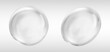 white transparent bubble cosmetic liquid  set vector illustration