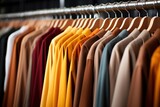 Fototapeta  - Fashion clothes on clothing rack