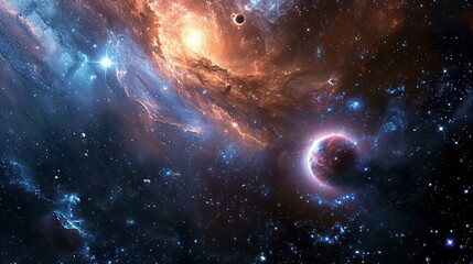Wall Mural - cosmic-themed wallpapers that bring the wonders of outer space to life, featuring swirling galaxies 
