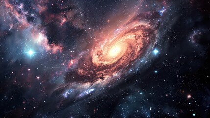 Wall Mural - stunning wallpapers showcasing swirling galaxies and constellations in the vastness of outer space.