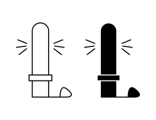 Wall Mural - light stick outline icon collection or set. light stick Thin vector line art