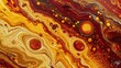 An abstract painting showcases fluid acrylic pour art, with intricate flowing paint creating a liquid marble fluid effect.