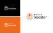 Brain Rocket launch Mind Boost Logo Design Template