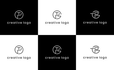 modern initial GPT,TPG logo design vector template