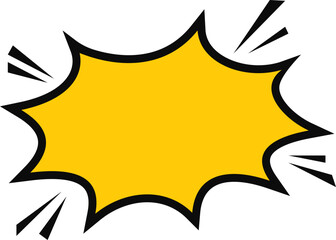 yellow boom comic explosion