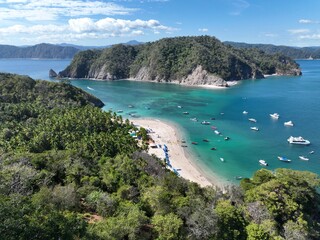 Wall Mural - Tropical Tranquility: Capturing the Serene Beauty of Isla Tortuga's Crystal-Clear Waters and Pristine Beaches in Stunning Costa Rica