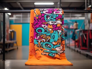 Functional Gym Towel Mockup for Fitness and Sports - AI Generated