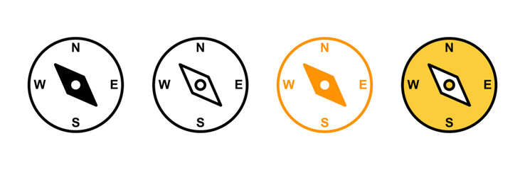 Wall Mural - Compass icon set vector. arrow compass icon sign and symbol