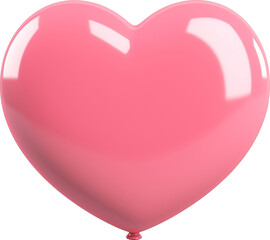 Poster - 3d style heart shape isolated on transparent background. PNG