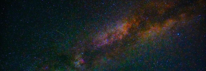 Wall Mural - background with night starry sky with milky way and bright stars