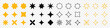 Stars collection. Star vector icons. Shine symbol illustration. Modern simple stars. Vector illustration.