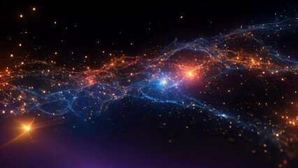 Wall Mural - the augmentation universe a visualization of multiple galaxies, each representing a different datase