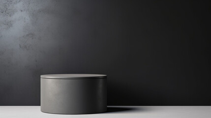 Wall Mural - podium abstract grey background for cosmetic product presentation. modern minimal showcase with gene