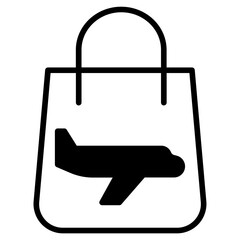 Sticker - Bag solid glyph icon