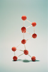 Aufkleber - Minimalistic representation of a chemical structure, ideal for chemistry-related scientific papers.
