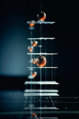 Poster - Minimalist visualization of quantum entanglement, suitable for quantum physics research.