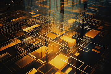 Poster - Clean abstract representation of a computational algorithm for computer science articles.