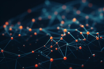 Aufkleber - Minimal illustration of a neural network structure for articles in artificial intelligence.