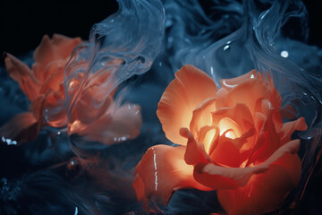 Poster - Abstract depiction of deadly petals unfolding, revealing their beauty laced with toxicity.