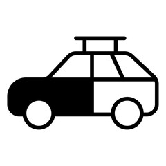 Poster - Car solid glyph icon