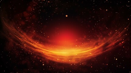 black space background with red and orange swirls, in the style of atmospheric horizons, golden light