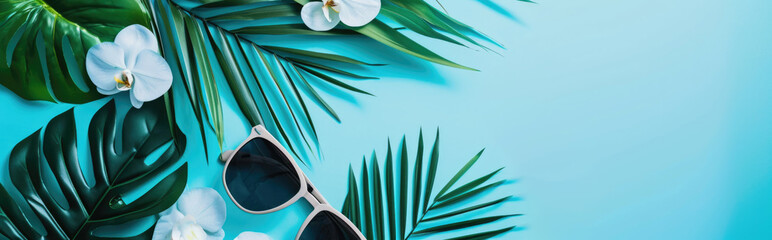 Wall Mural - Tropical summer beach background