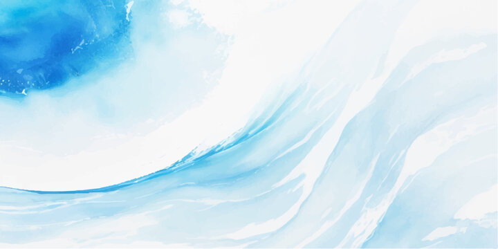 abstract soft blue and white abstract water color ocean wave texture background .fluid blue ocean wa