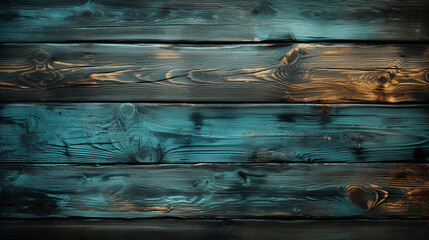  Craft a Captivating Teal-Colored Wooden Background with Realistic Oil Paint Texture. Generative AI