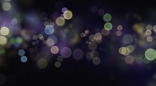 Abstract Blur Bokeh Banner Shape Background. Rainbow Colors, Pastel Purple, Blue, Gold, Green, Yellow, White, Silver, Pink Bokeh Background