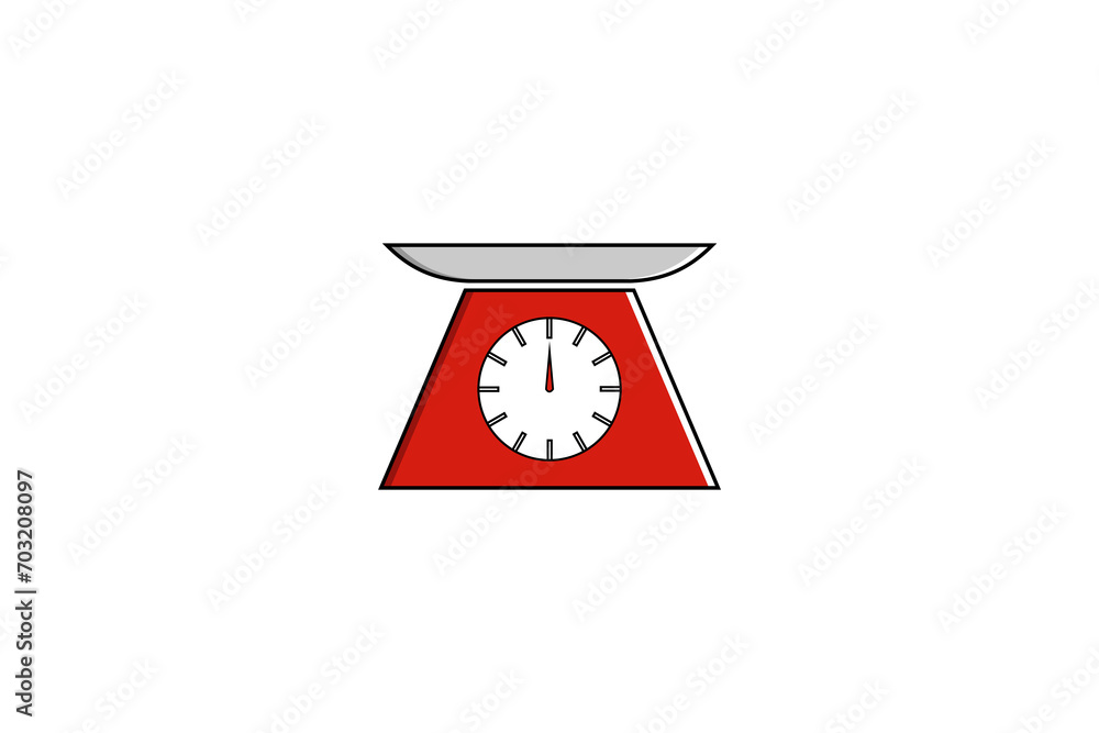 This is a modern vector of red bench scales, suitable for logos ...