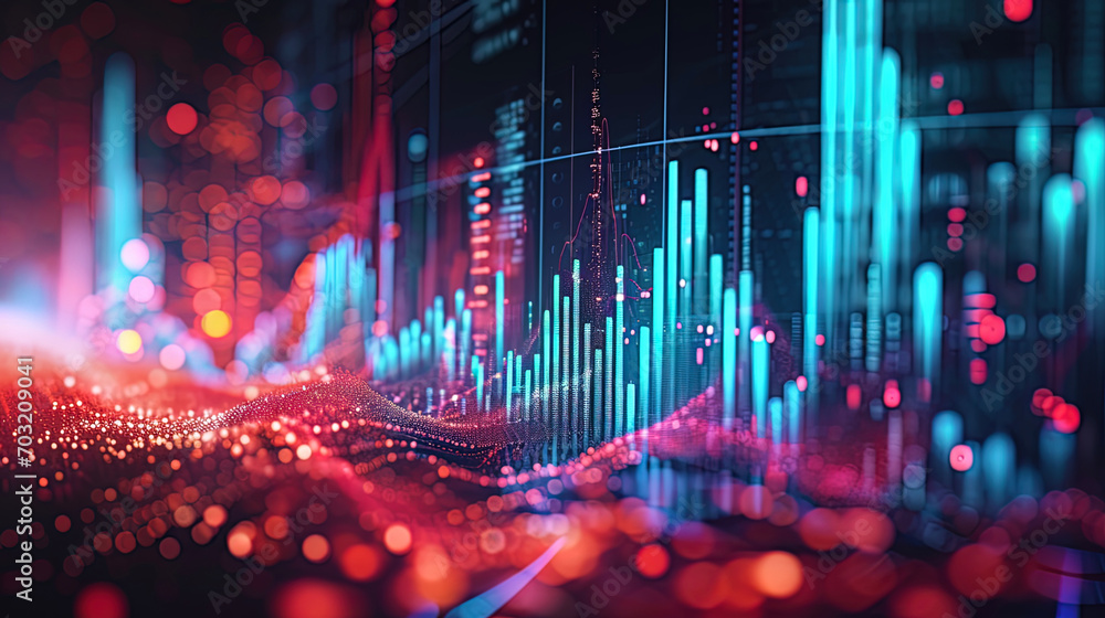 Visualization of data in the form of infographics, where artificial ...