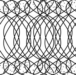 Wall Mural - Line art with wavy forms and dots