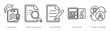 © popcornarts - A set of 5 Hard Skills icons as certificates, search document, copy writing