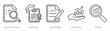 © popcornarts - A set of 5 Hard Skills icons as search document, certificates, copy writing