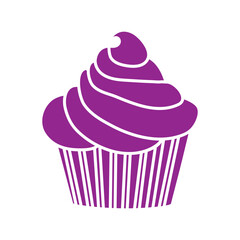 Wall Mural - Cupcake icon vector. Cake illustration sign. Sweet symbol or logo.