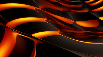 Wall Mural - abstract vibrant colors wavy flow 3d rendered illustration background scifi futuristic background