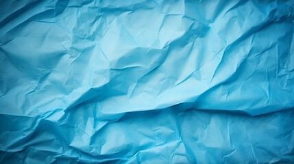 Poster - Blue crumpled paper texture background