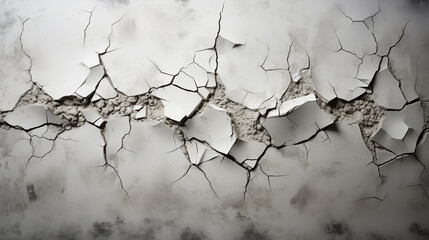 Canvas Print - Gray grunge banner. Abstract stone background. The texture of the stone wall. Close-up. Light gray rock backdrop.