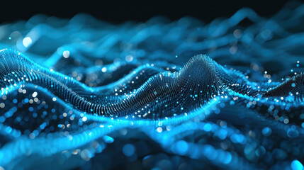 Digital tech database abstract wave