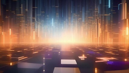 Wall Mural - data alchemy an abstract visualization of algorithms transforming raw data into a digital masterpiec