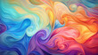 An artistic background with abstract waves and swirls in a kaleidoscope of brilliant colors, creating a sense of depth and motion  Ai Generative