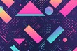 Infuse your project with the spirit of the 80s using a patterned background, featuring dynamic shapes, pastel gradients, and iconic retro elements, Generative AI 
