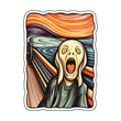 © Design vector - Panic man sticker. Vector illustration design.