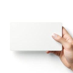 Wall Mural - white empty business cards stack mockup isolated on white background generative ai