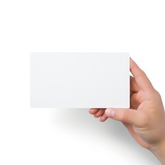 Wall Mural - white empty business cards stack mockup isolated on white background generative ai