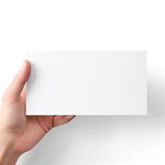 Wall Mural - white empty business cards stack mockup isolated on white background generative ai