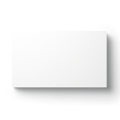Wall Mural - white empty business cards stack mockup isolated on white background generative ai