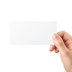 Wall Mural - white empty business cards stack mockup isolated on white background generative ai