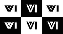 VI Logo. VI Set , V I Design. White VI Letter. VI, V I Letter Logo Design. Initial Letter VI Letter Logo Set, Linked Circle Uppercase Monogram Logo. V I Letter Logo Vector Design.	
