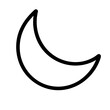 Half-moon vektor icon illustation